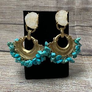 Gold & Turquoise Boho Earrings